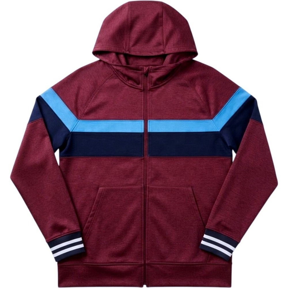 Cotopaxi Mens XL Maroon Colorblock Grid Fleece Full Zip Hoodie NEW